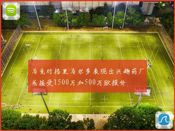 马竞对格里马尔多表现出兴趣药厂或接受1500万加500万欧报价